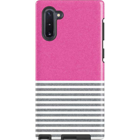 Pink and Grey Stripes Galaxy Cases